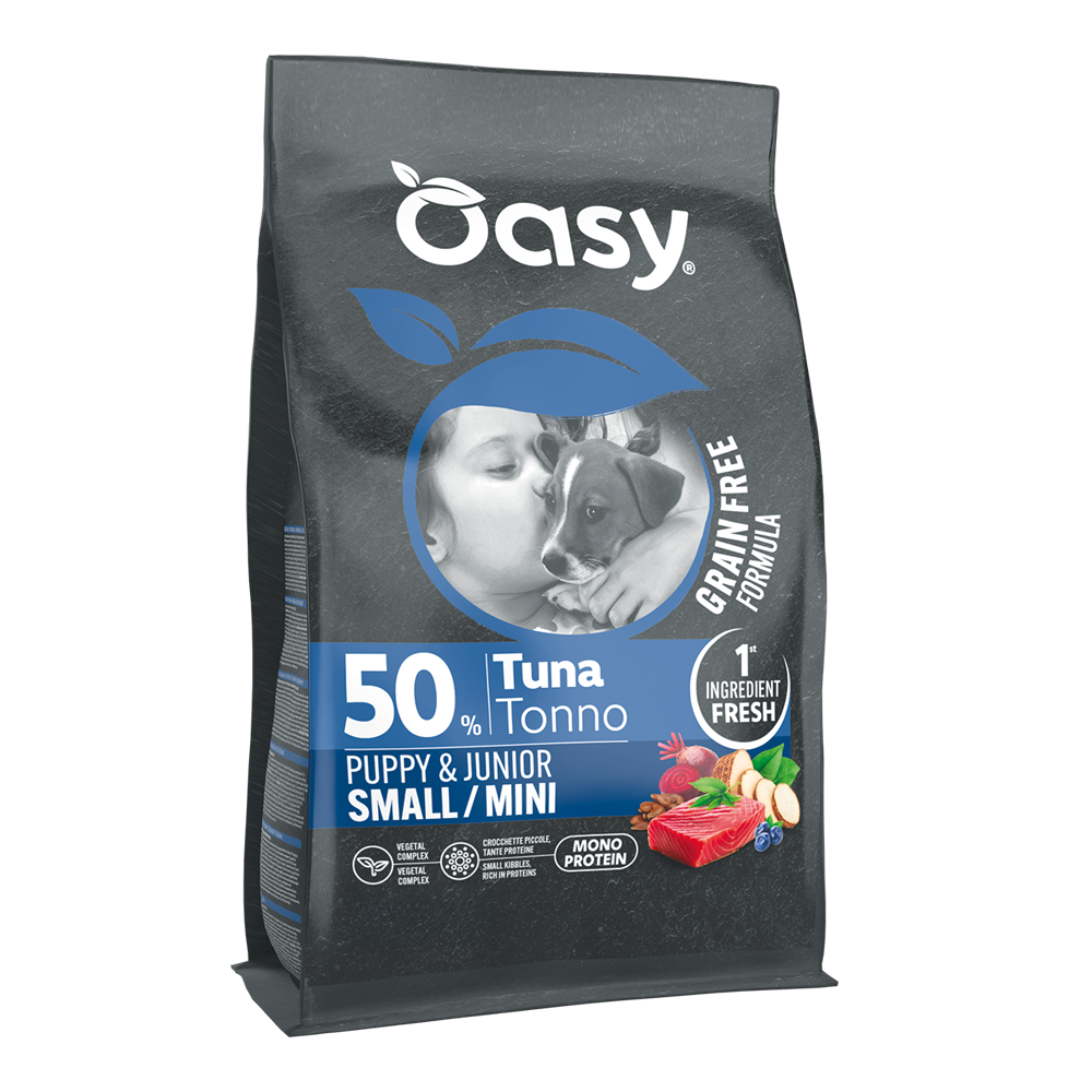 Oasy Dry Dog Grain Free - PUPPY SMALL/MINI TUNA 2kg