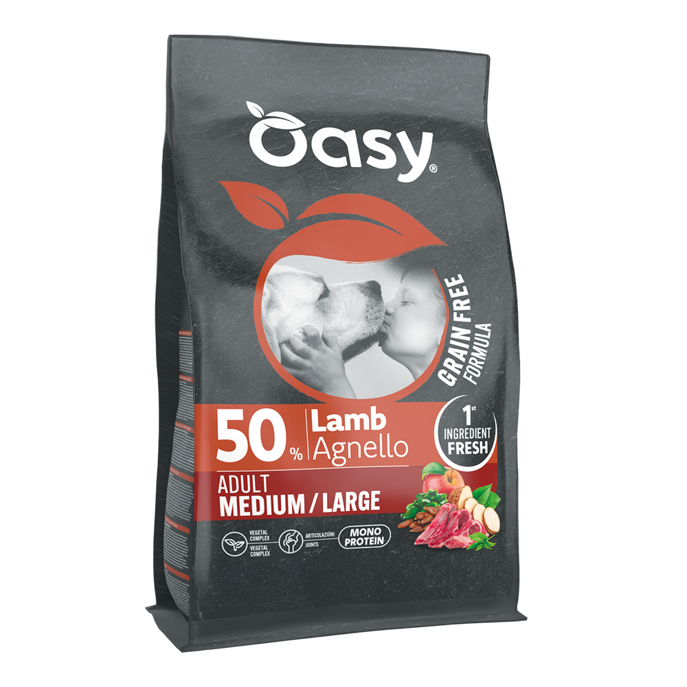 Oasy Dry Dog Grain Free - ADULT MEDIUM/LARGE LAMB 2kg - 10kg