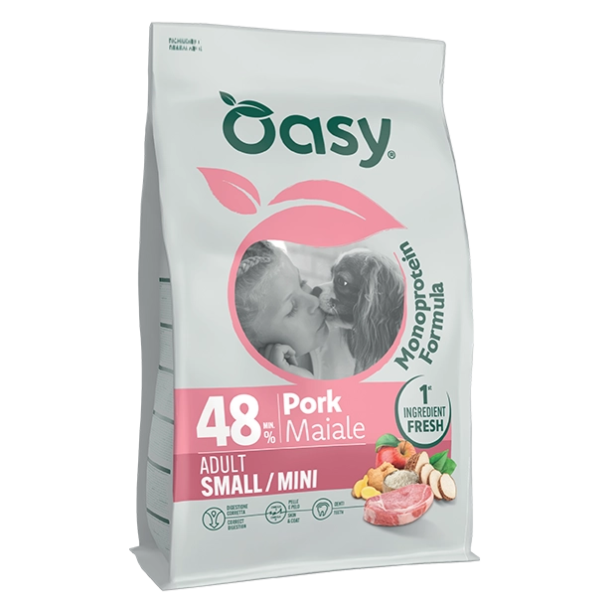 Oasy Dry Dog Monoprotein - ADULT SMALL/MINI PORK 800g - 2kg