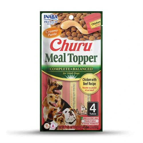 Inaba churu meal topper dog kura s hovädzím 4 tuby