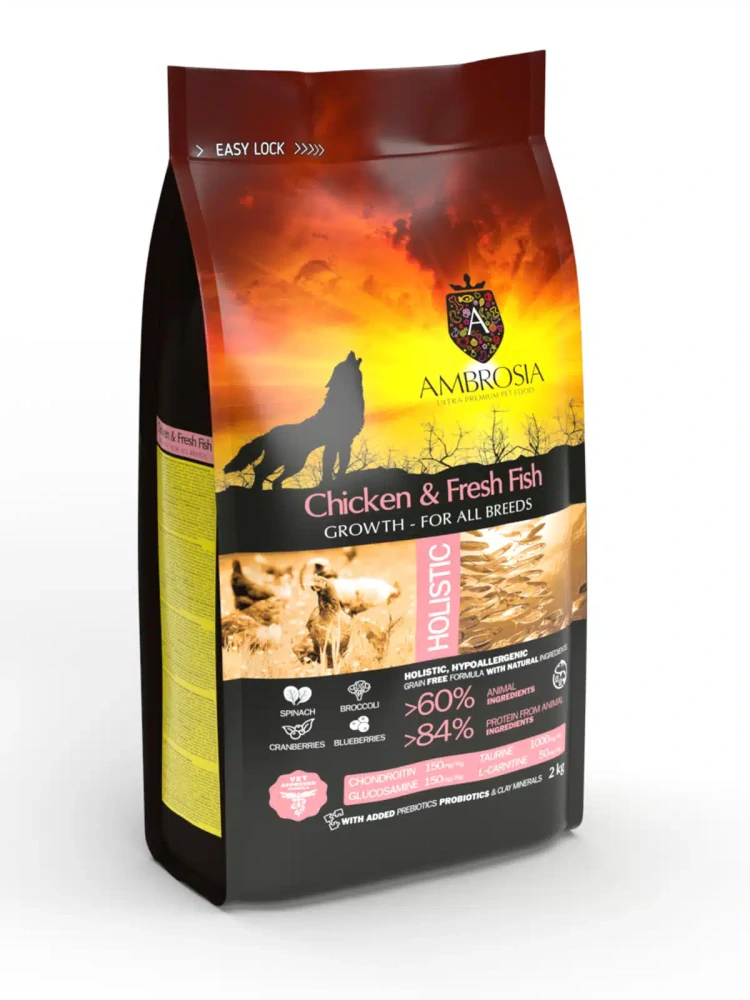 Ambrosia Chicken & Fresh fish puppy & growth 2kg