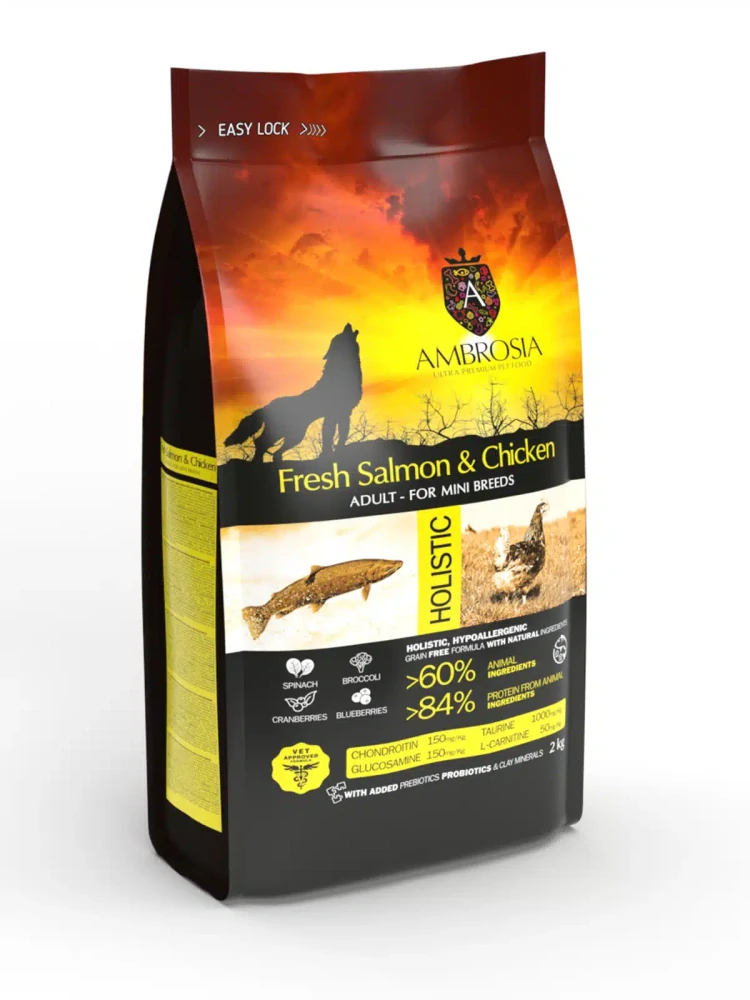 Ambrosia Fresh Salmon & chicken mini breeds 6kg