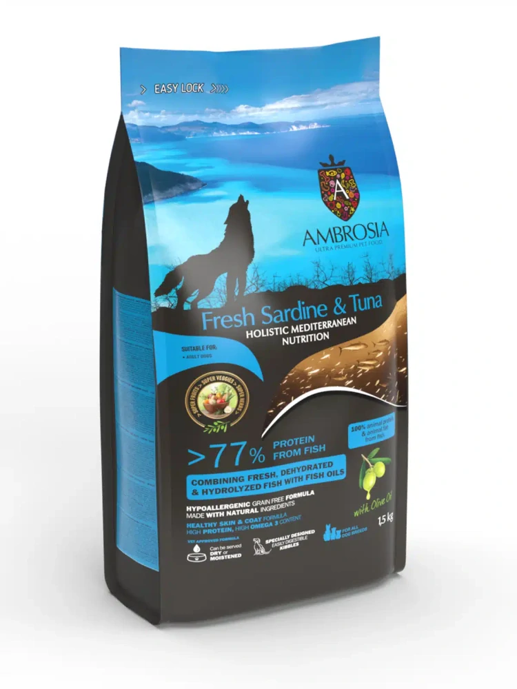 Ambrosia mediterranean Fresh sardine & tuna 1,5kg