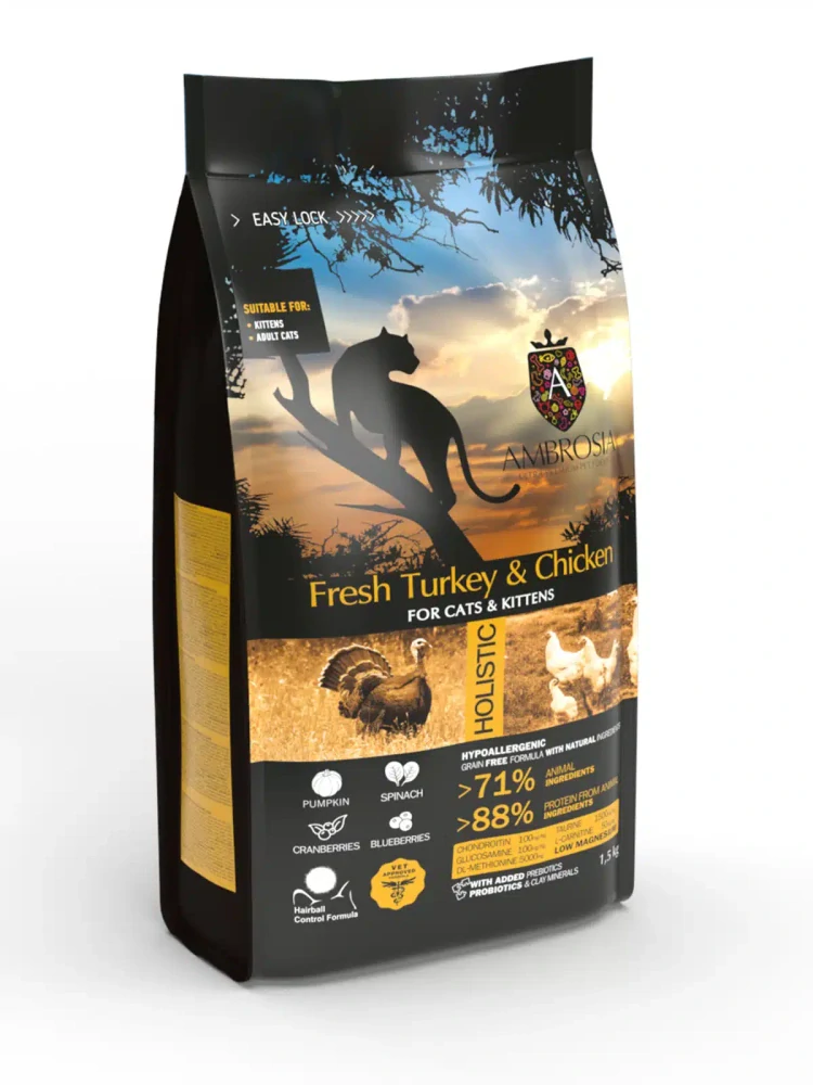 Ambrosia Fresh turkey & chicken kitten 5kg