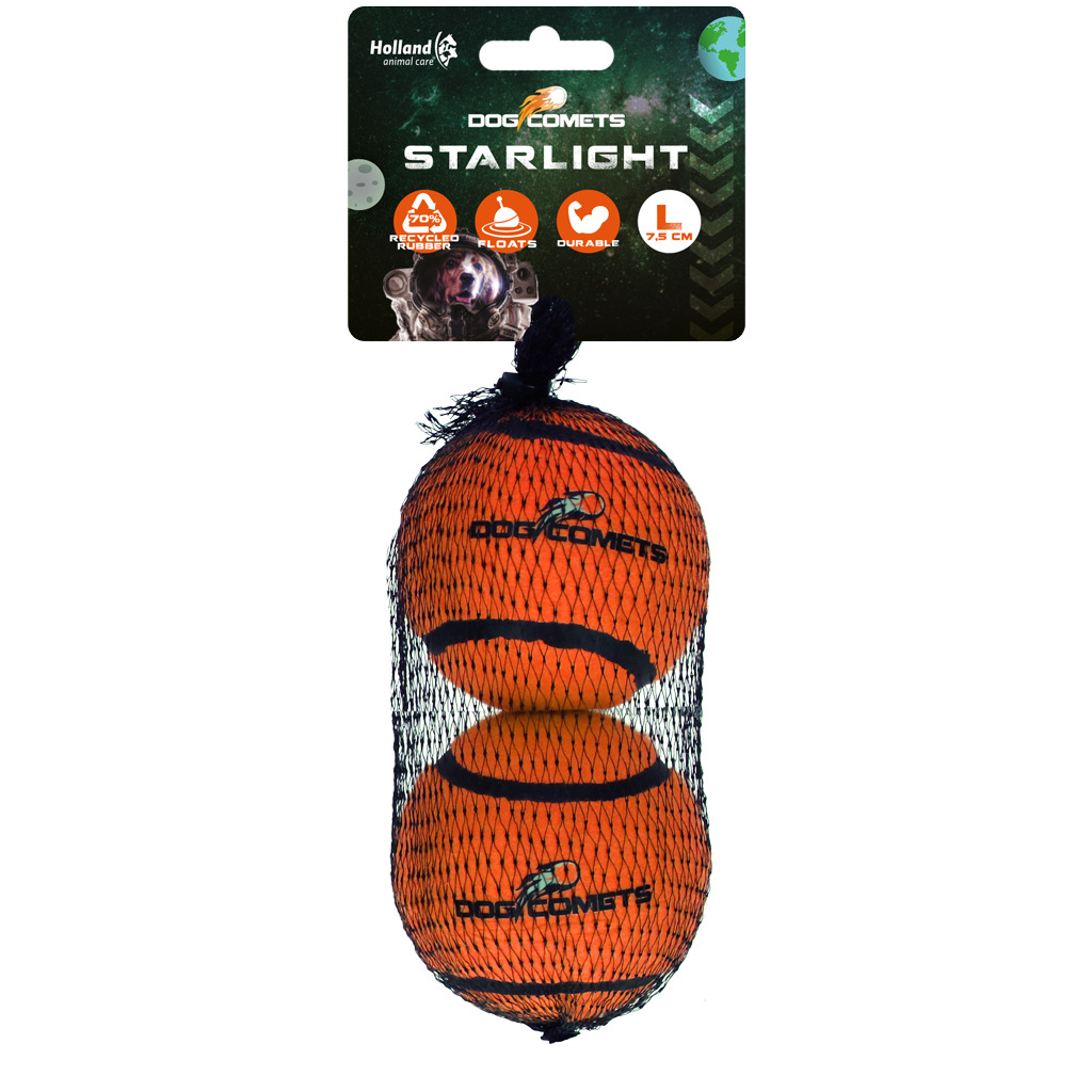 Dog Comets Starlight plávajúci tenisák L - 2 pack 3farby