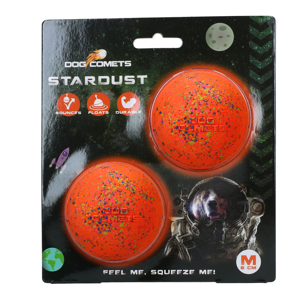Dog comets stardust oranž.2 balenie M
