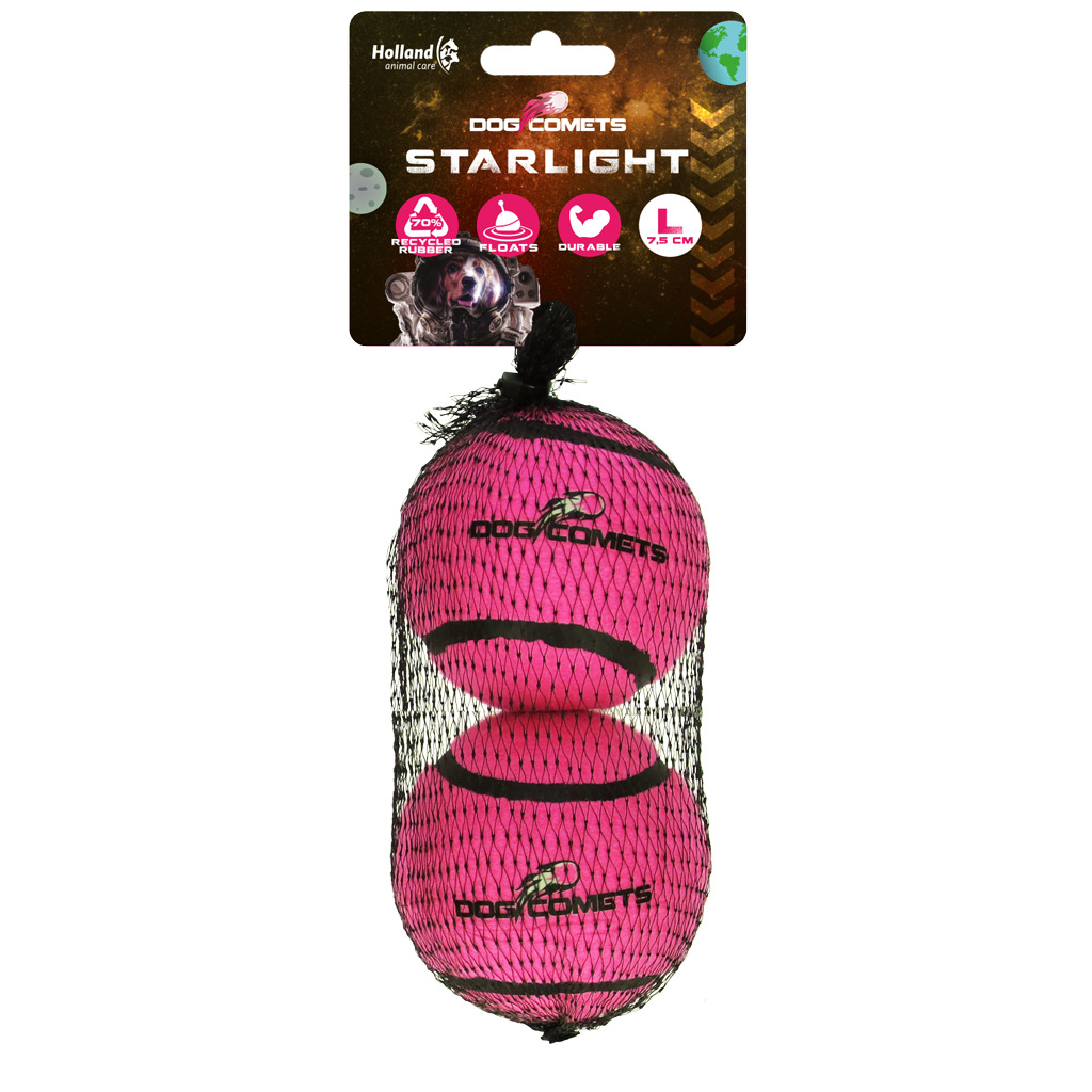 Dog Comets Starlight plávajúci tenisák L - 2 pack 3farby
