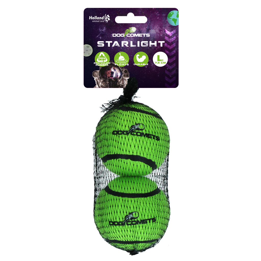 Dog Comets Starlight plávajúci tenisák L - 2 pack 3farby