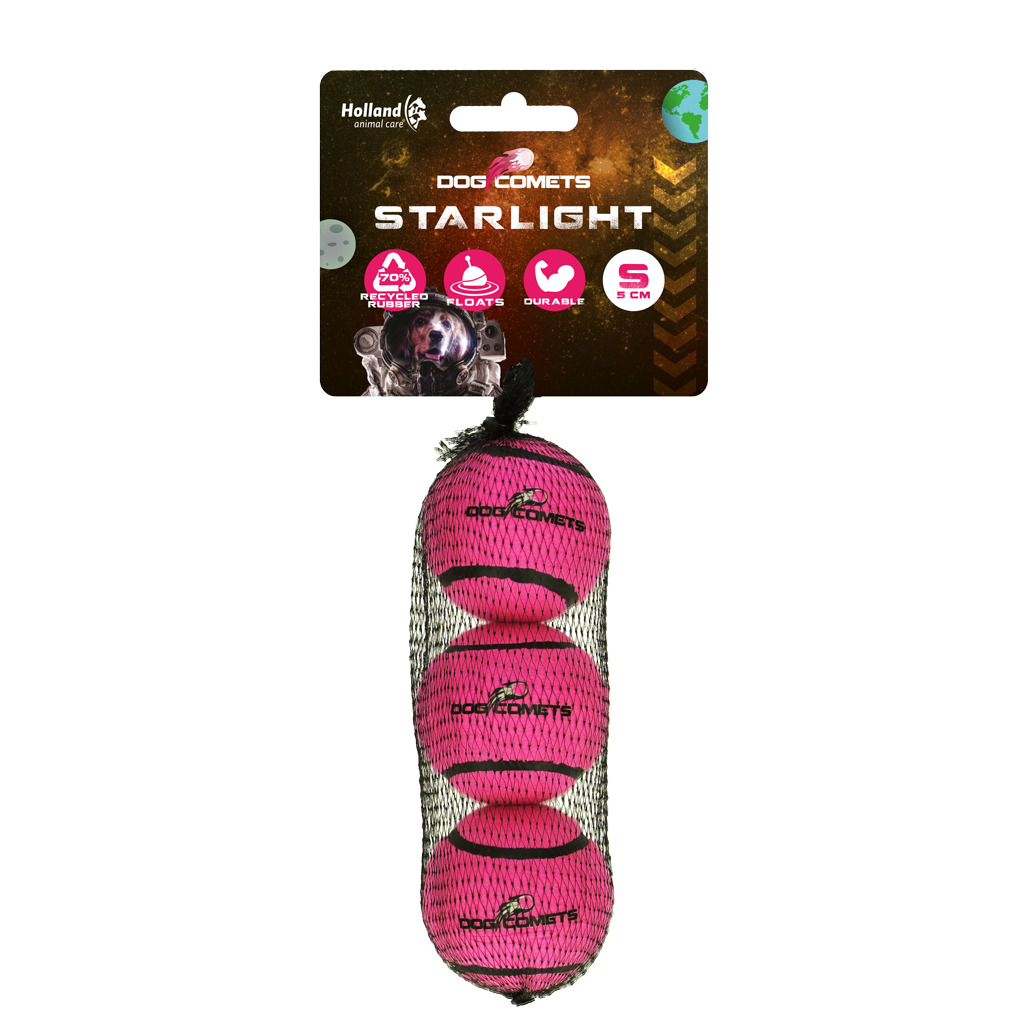 Dog Comets Starlight plávajúci tenisák S, M 3 pack- 3 farby