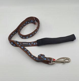 Red Dingo Design Blue spots on Brown L