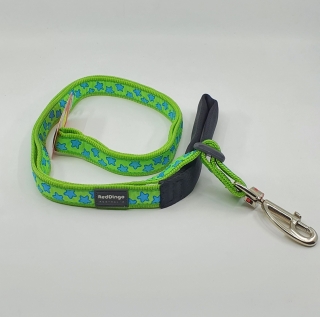 Red Dingo Design Stars turquoise on Lime green L