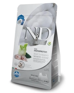 Farmina N&D dog WHITE (GF) adult mini,sea bass,spirulina & fenel 2 kg