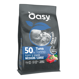 Oasy Dry Dog Grain Free - PUPPY MEDIUM/LARGE TUNA 2kg - 10kg