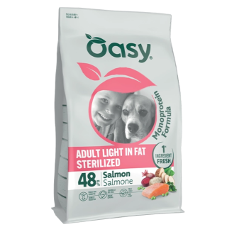 Oasy Dry Dog Monoprotein - ADULT LIGHT SALMON 2kg - 10kg