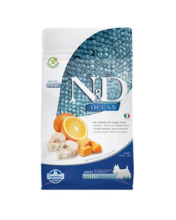 N&D dog OCEAN PUMPKIN (GF) adult mini, codfish & orange 800g