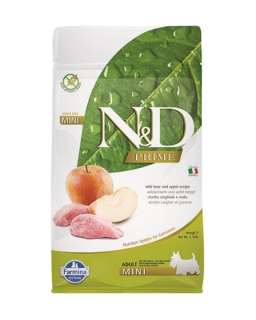 N&D dog Prime (GF) adult mini boar&apple 0,8kg