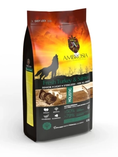 Ambrosia Fresh Turkey & salmon senior & sterilized 2kg